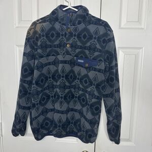 STS Ranchwear L Southwestern Fleece Pullover Snap Button Aztec Jacket (OGP $70)